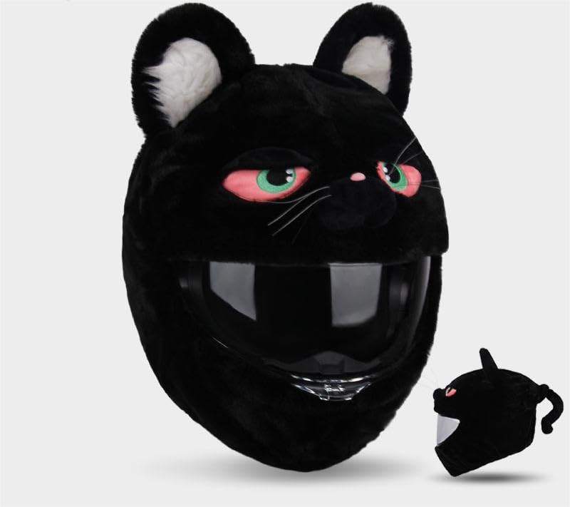 Foto 1 | Funda De Casco De Moto Con Dibujos Animados Para Casco De Moto, Color Negro - Venta Internacional.