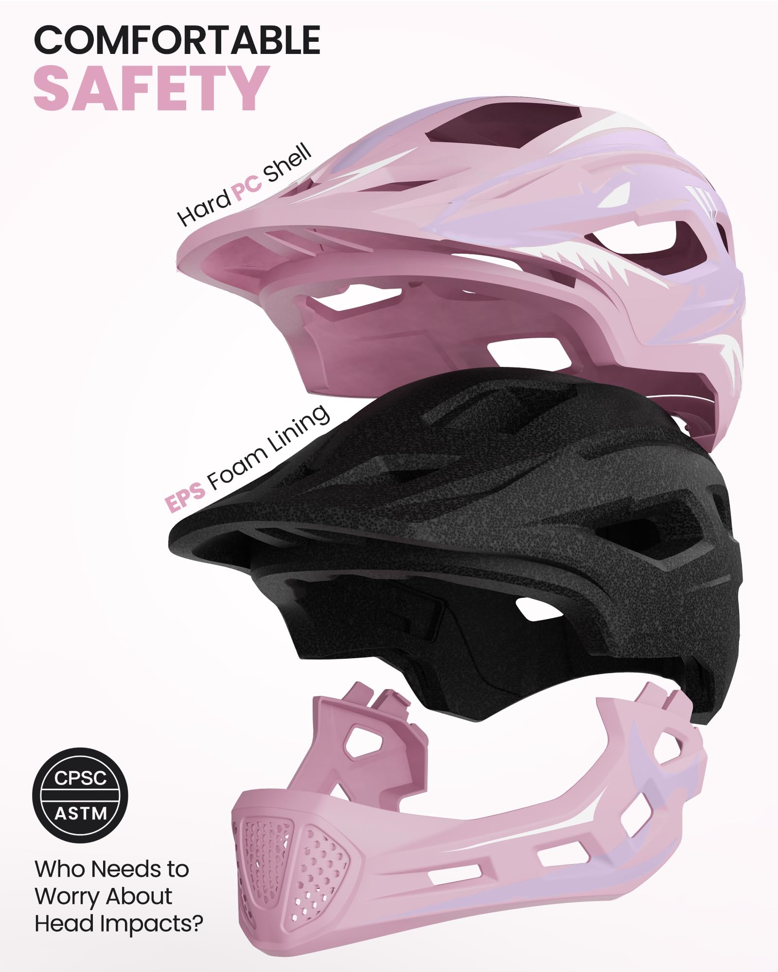 Foto 4 pulgar | Casco Integral Outdoormaster Kids Rosa Para Mtb, Bmx, S - Venta Internacional.