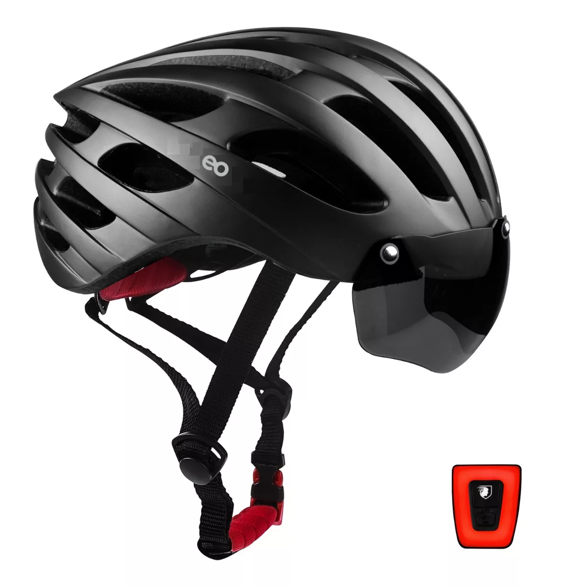 Casco Para Bicicleta De Montaña Con Luz Eo Safe Imports Esi-9913-1 Negro