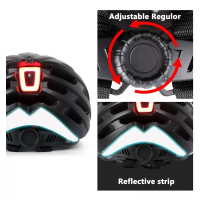 Foto 4 pulgar | Casco Para Bicicleta De Montaña Con Luz Eo Safe Imports Esi-9913-1 Negro