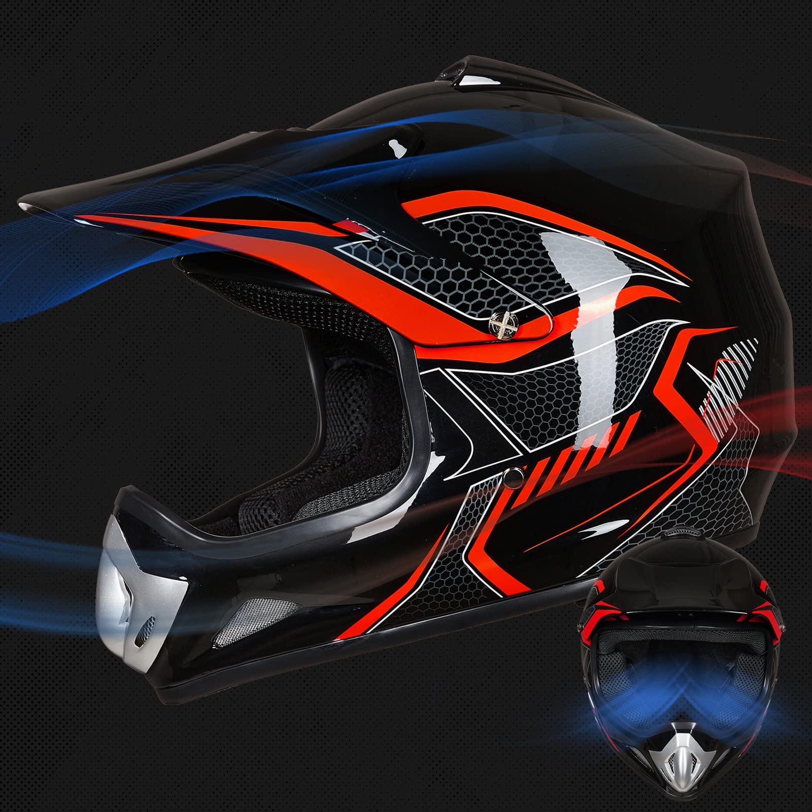 Foto 4 pulgar | Casco De Moto De Cross Ilm Bld-818 Para Jóvenes Y Niños, Rojo (joven-pequeño) Dot - Venta Internacional.