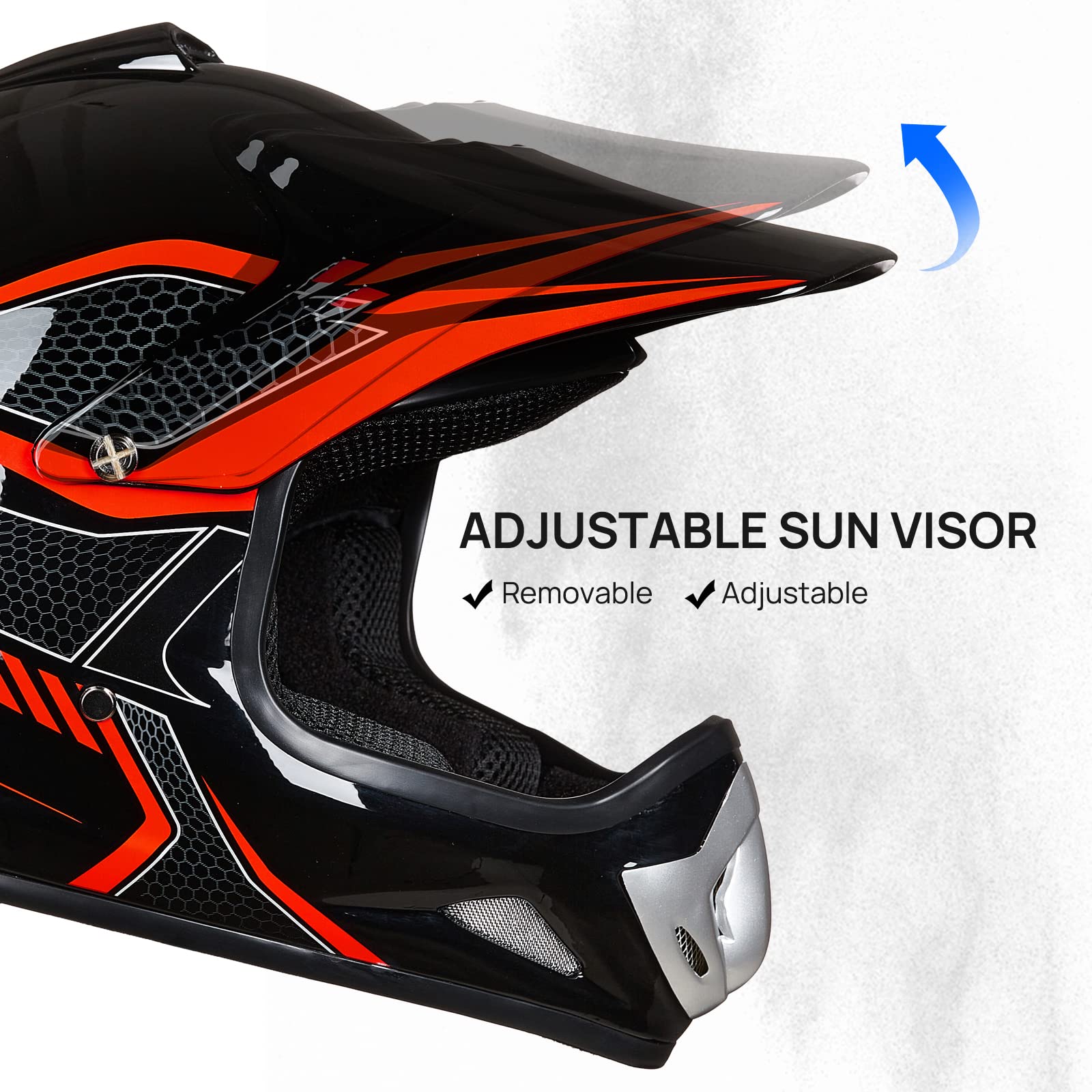 Foto 5 pulgar | Casco De Moto De Cross Ilm Bld-818 Para Jóvenes Y Niños, Rojo (joven-pequeño) Dot - Venta Internacional.