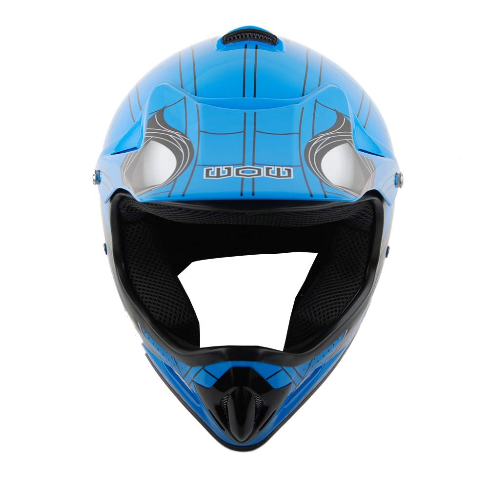 Foto 5 pulgar | Casco De Motocross Wow Youth Spider Blue, Gafas Y Guantes - Venta Internacional.