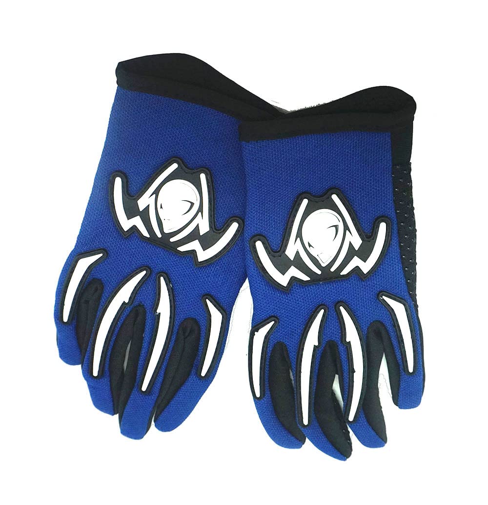 Foto 6 | Casco De Motocross Wow Youth Spider Blue, Gafas Y Guantes - Venta Internacional.
