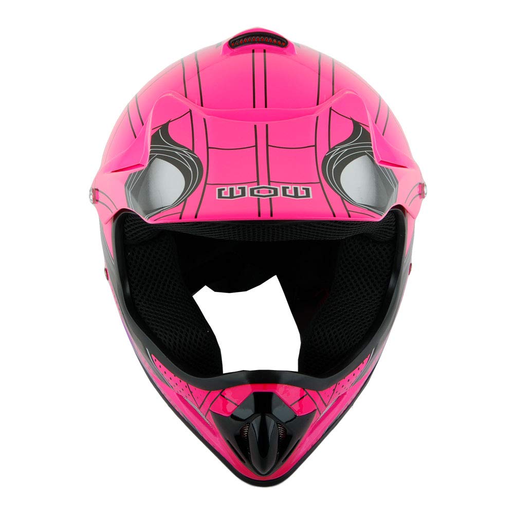 Foto 5 pulgar | Casco De Motocross Wow Youth Spider Pink, Gafas Y Guantes - Venta Internacional.
