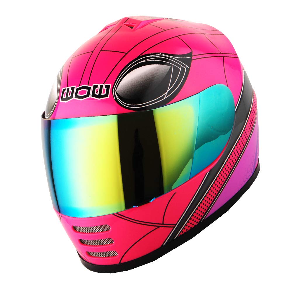 Foto 3 pulgar | Casco De Moto Wow Spider Pink Youth Aprobado Por El Dot - Venta Internacional.