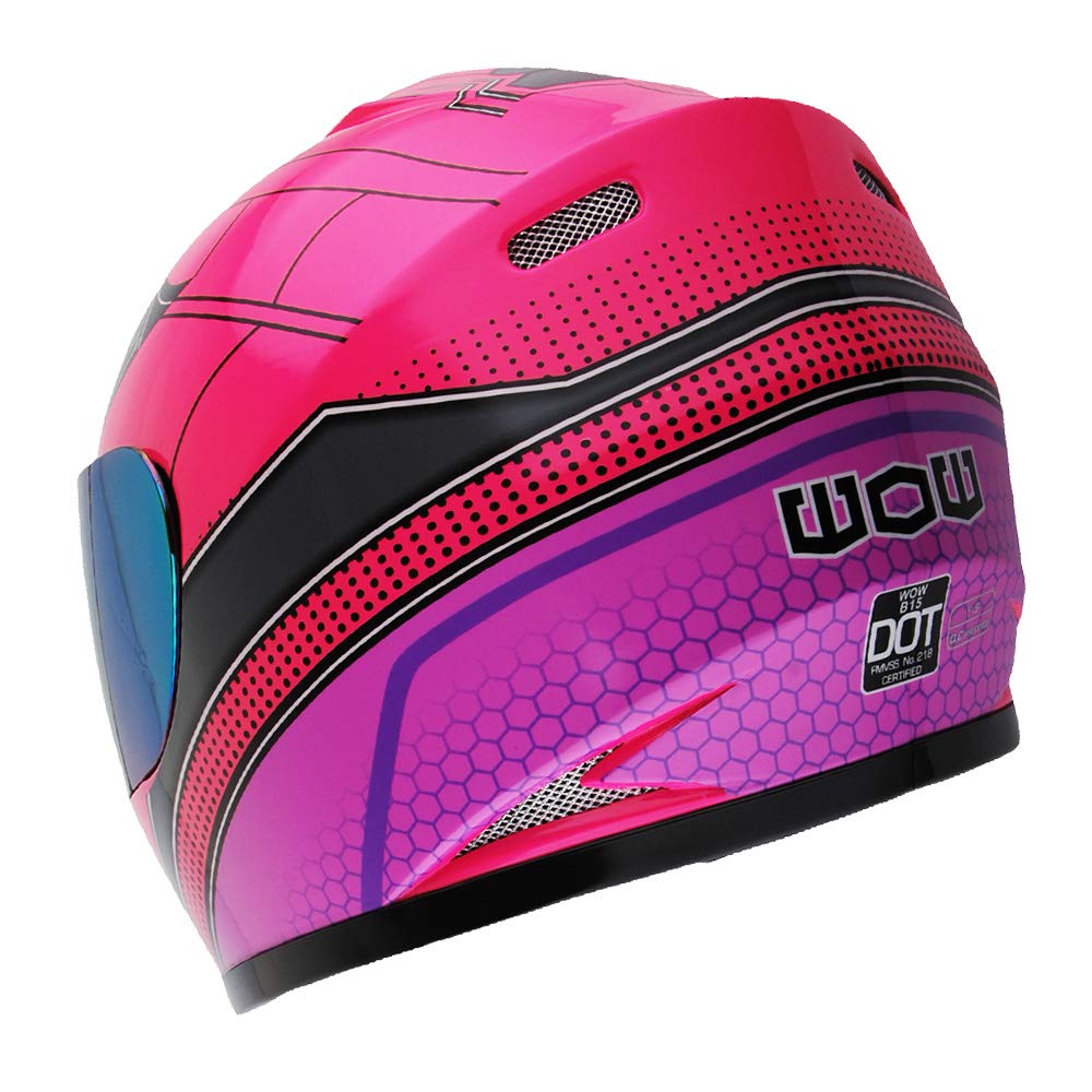 Foto 6 pulgar | Casco De Moto Wow Spider Pink Youth Aprobado Por El Dot - Venta Internacional.