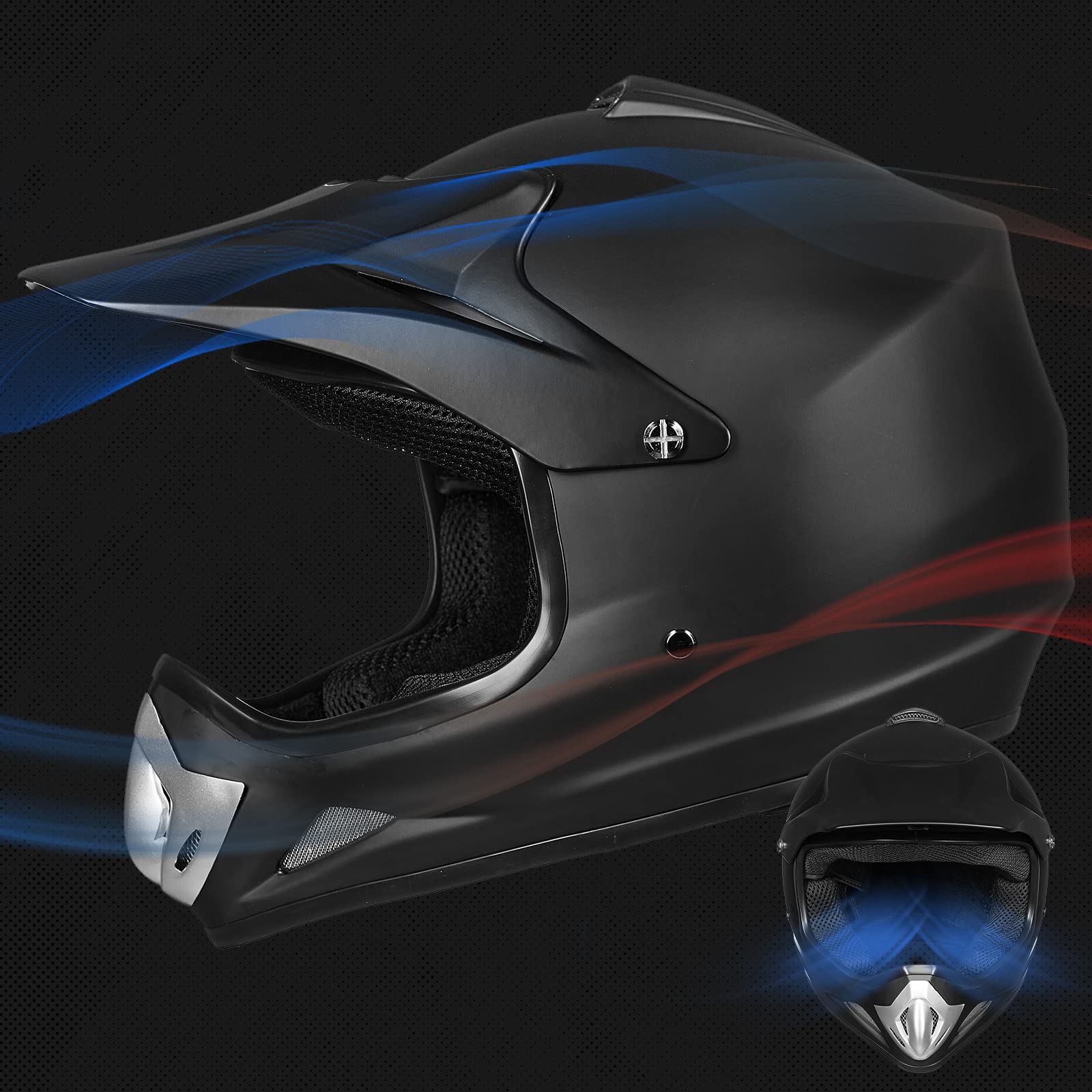 Foto 4 pulgar | Casco De Moto De Cross Ilm Bld-818 Youth-x-large Negro Mate Dot - Venta Internacional.
