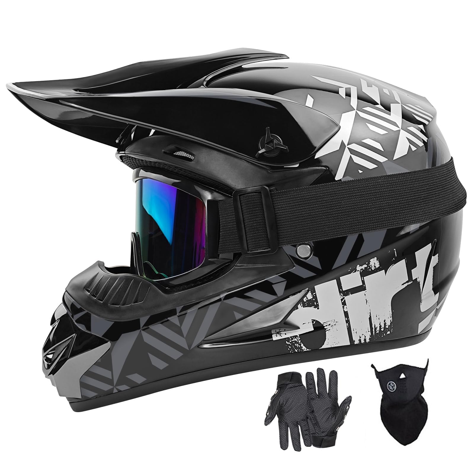 Casco De Motocross Spark Dot Full Face Para Adulto, Color Gris, Talla Xl - Venta Internacional.