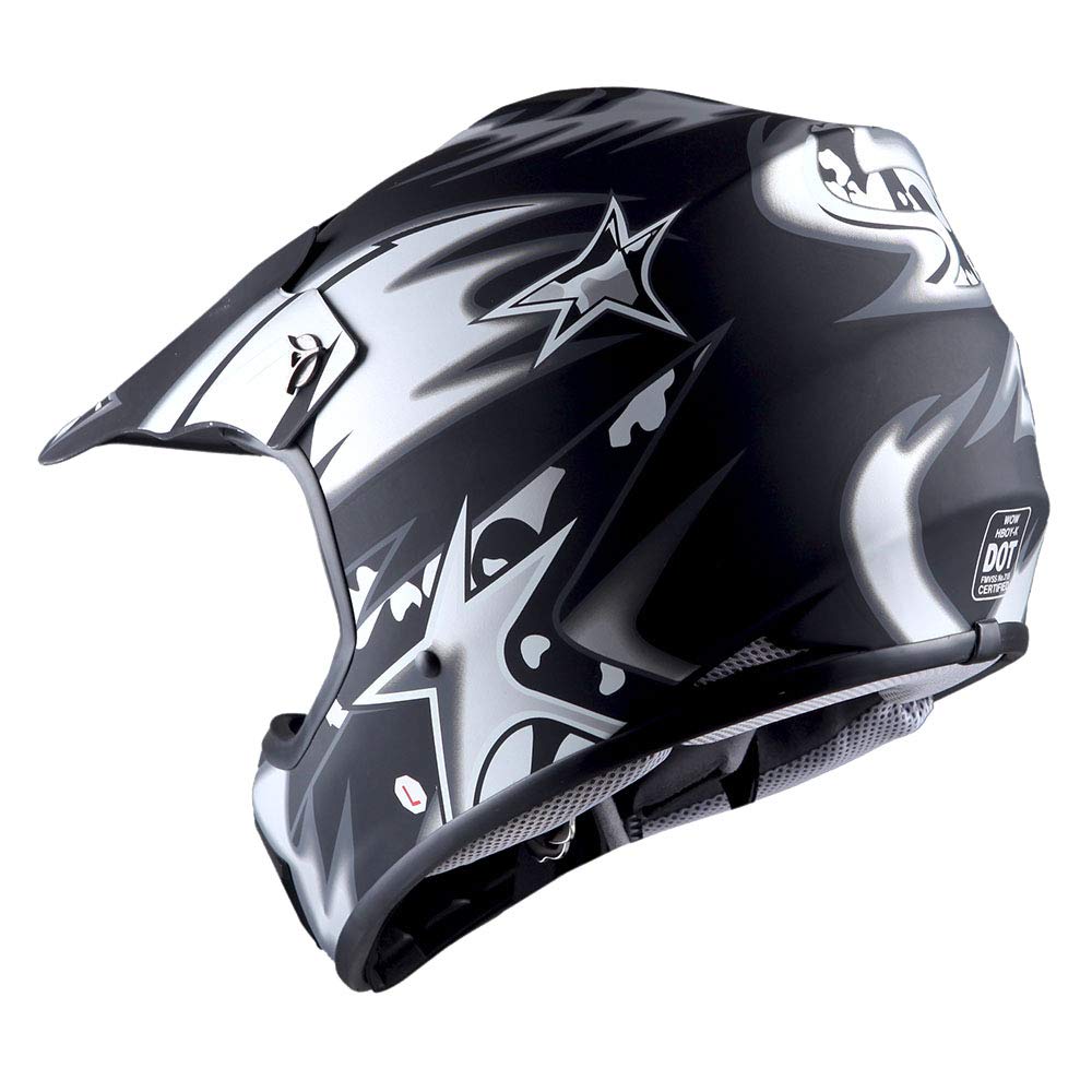 Foto 5 pulgar | Casco Wow Para Niños, Motocross, Bmx, Atv Star, Negro, Talla L - Venta Internacional.