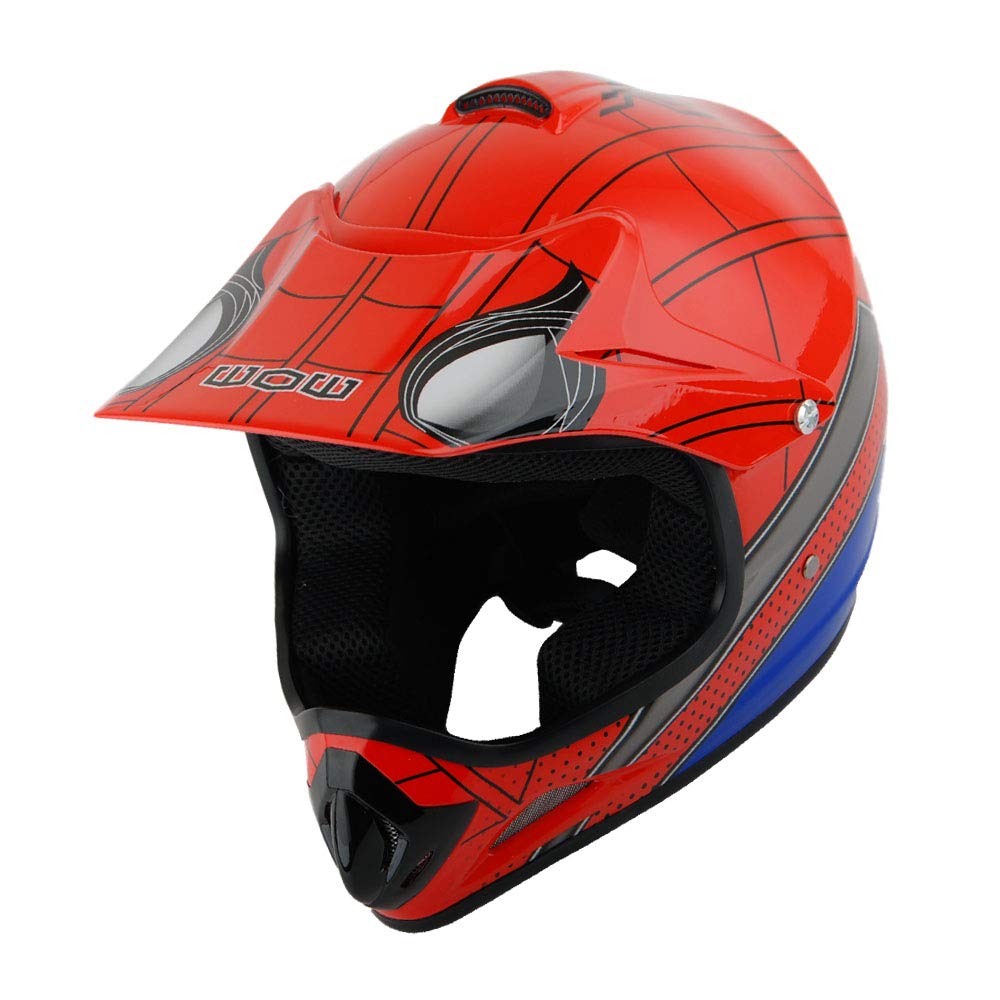 Foto 3 pulgar | Casco De Motocross Wow Youth Spider Red, Gafas Y Guantes - Venta Internacional.