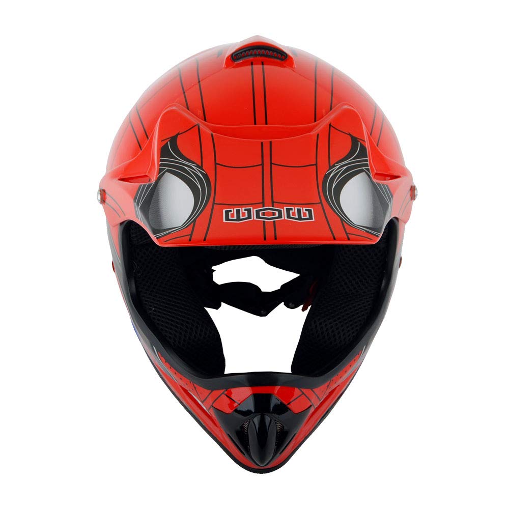 Foto 5 pulgar | Casco De Motocross Wow Youth Spider Red, Gafas Y Guantes - Venta Internacional.