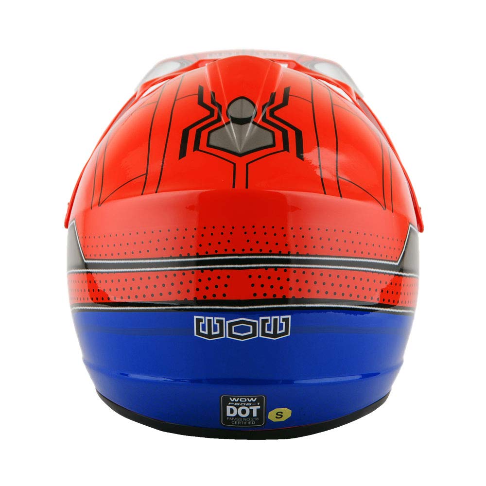 Foto 6 pulgar | Casco De Motocross Wow Youth Spider Red, Gafas Y Guantes - Venta Internacional.