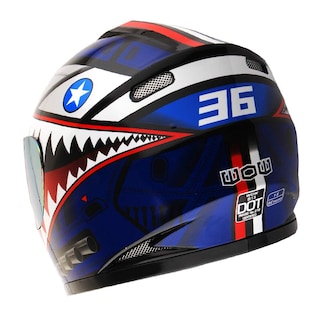 Foto 5 | Casco De Moto Wow Full Face Street Bike Bmx Para Niños, Azul - Venta Internacional.