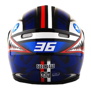 Foto 7 | Casco De Moto Wow Full Face Street Bike Bmx Para Niños, Azul - Venta Internacional.