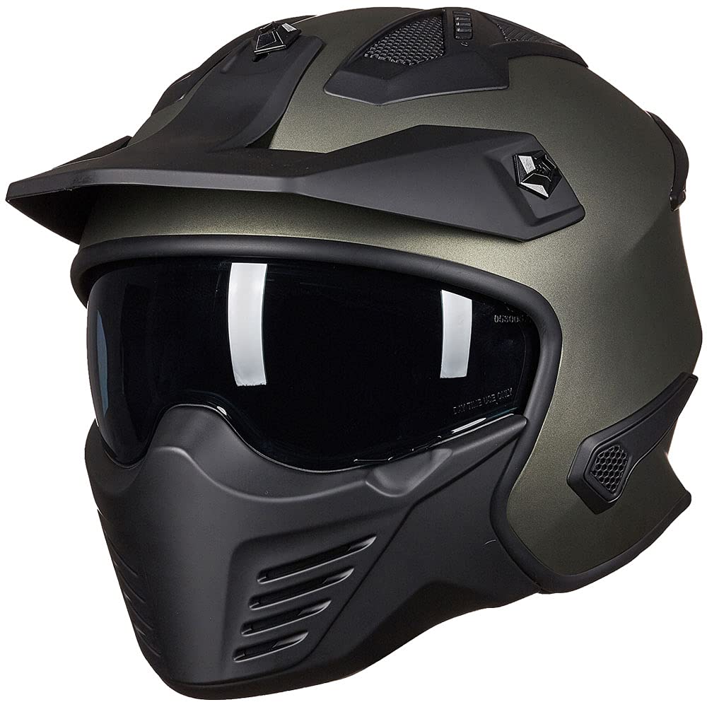 Foto 2 pulgar | Casco Ilm 726x Con Cara Abierta Para Motocicleta 3/4 Dot, Color Verde Medianoche - Venta Internacional.