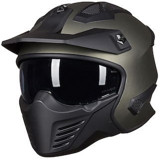 Foto 1 | Casco Ilm 726x Con Cara Abierta Para Motocicleta 3/4 Dot, Color Verde Medianoche - Venta Internacional.