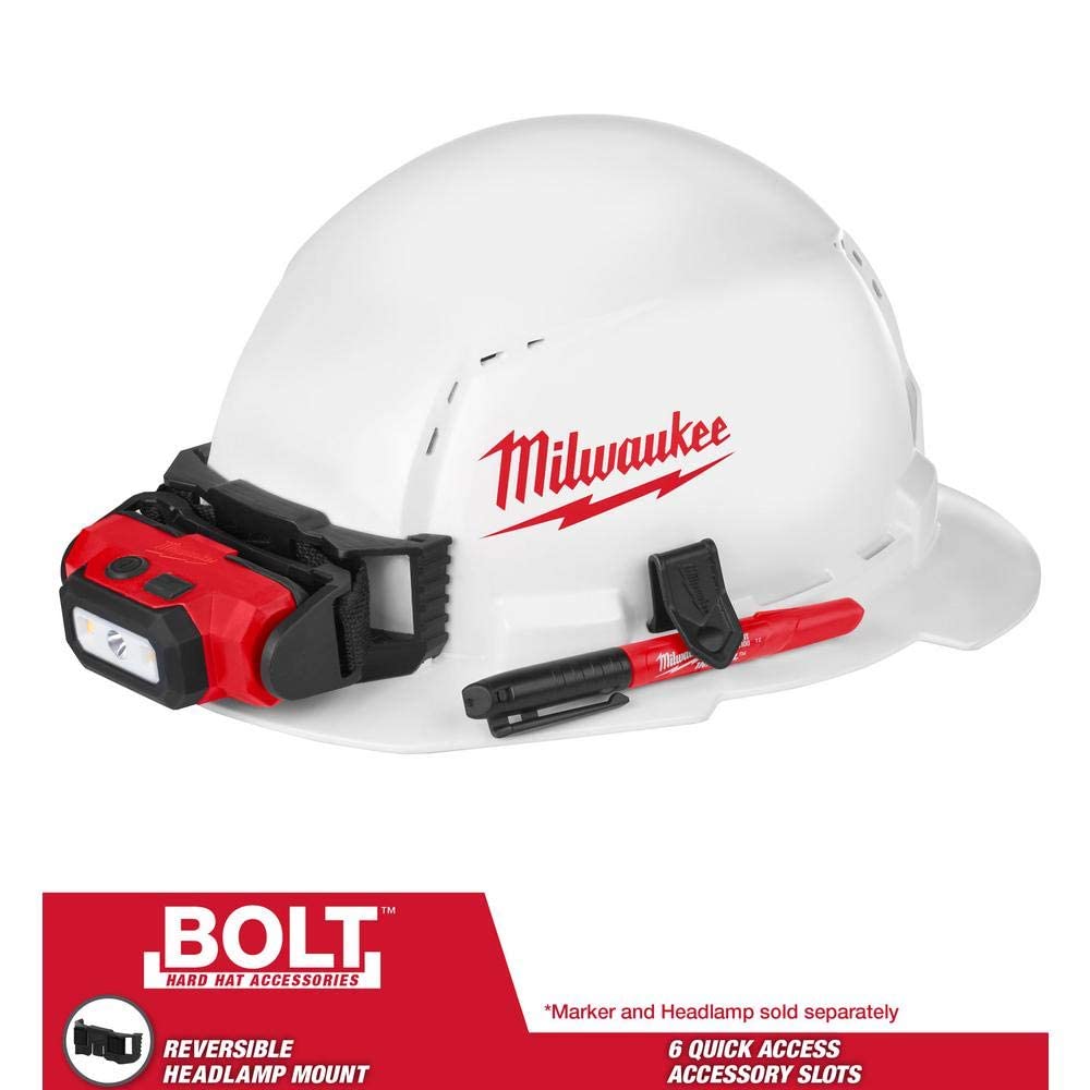 Foto 5 pulgar | Casco Milwaukee Bolt, Blanco, Tipo 1, Clase C, Ala Completa - Venta Internacional.