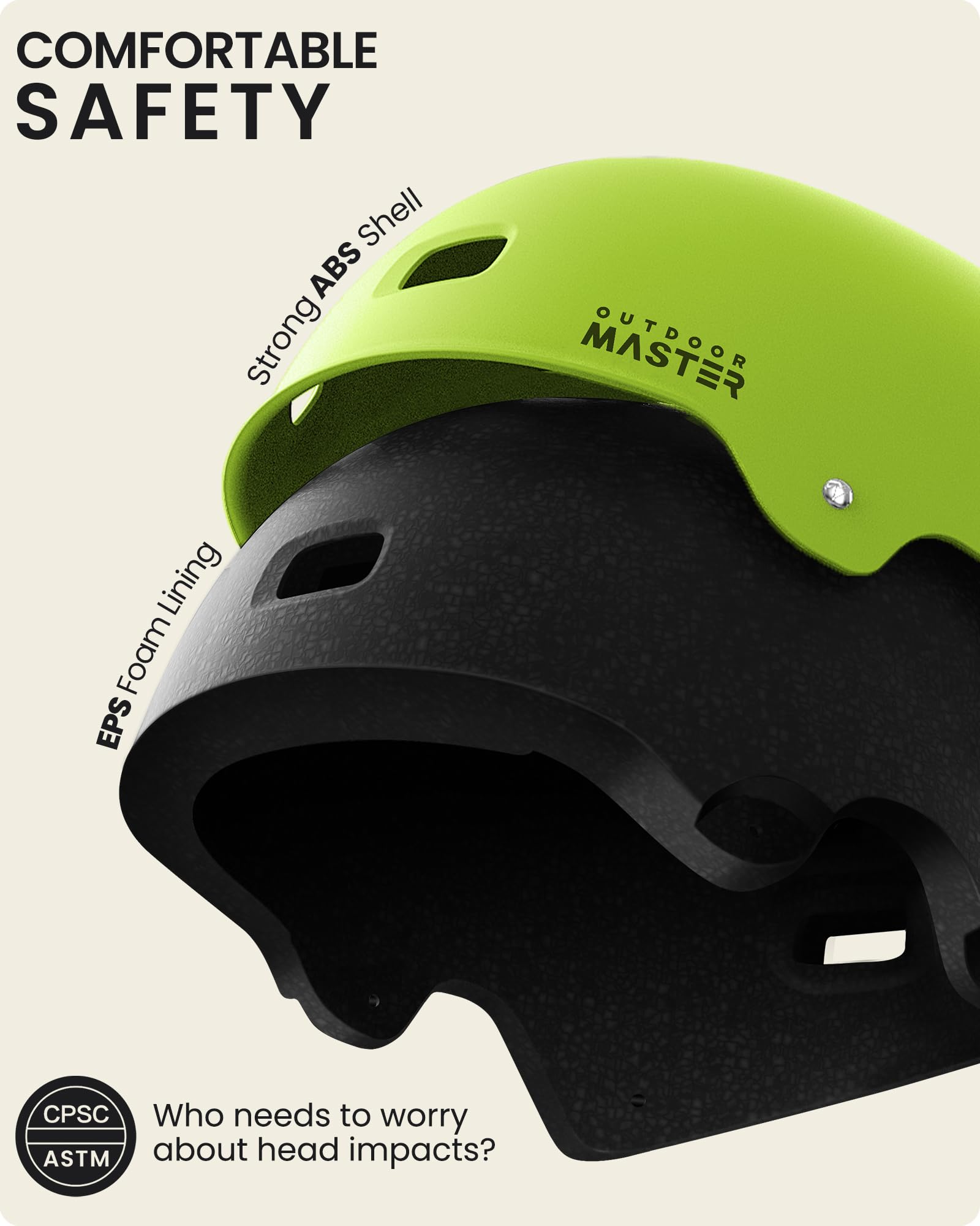 Foto 2 | Casco Outdoormaster Skateboard Cycling Lemon Xs Para Niños - Venta Internacional.
