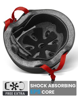 Foto 4 | Casco De Bicicleta Outdoormaster Para Jóvenes Y Niños, Ajustable, Negro Y Rojo - Venta Internacional.