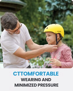 Foto 2 | Casco Outdoormaster Para Bicicleta Para Jóvenes Y Niños, Amarillo, Talla M - Venta Internacional.