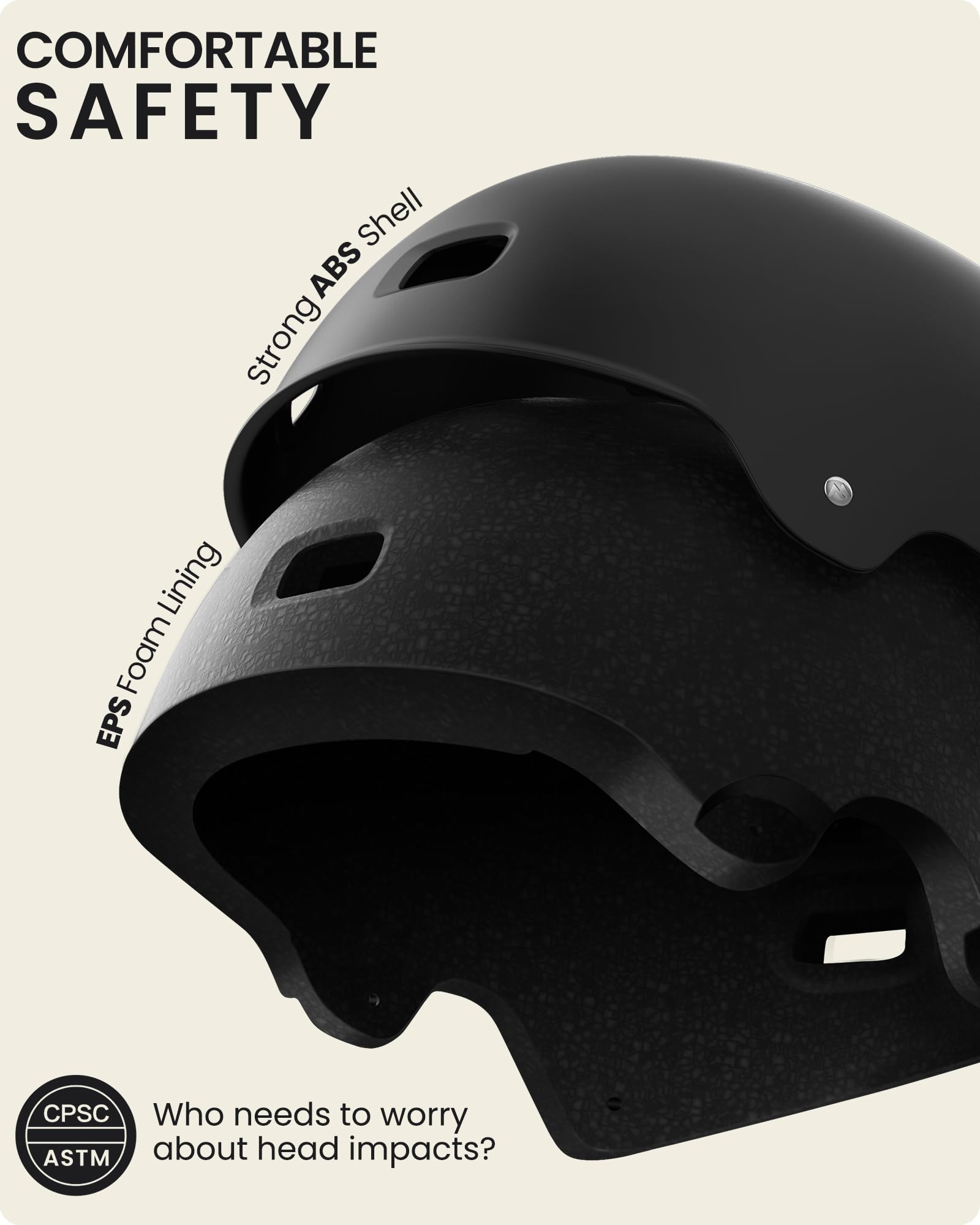Foto 3 pulgar | Casco Outdoormaster Skateboard Cycling Negro Xl Para Niños - Venta Internacional.