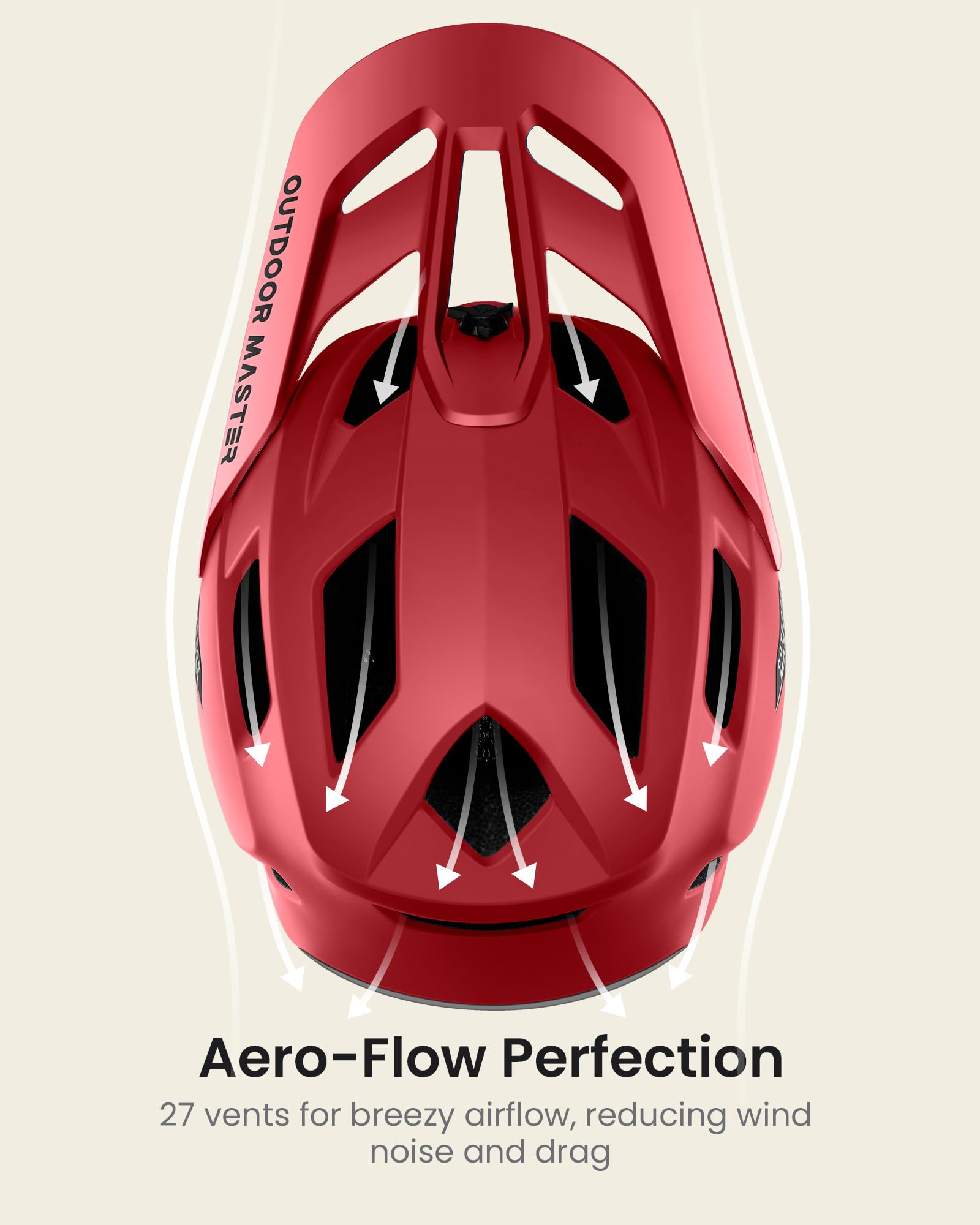 Foto 3 | Casco De Bicicleta De Montaña Outdoormaster Grizzly Flaming Red - Venta Internacional.