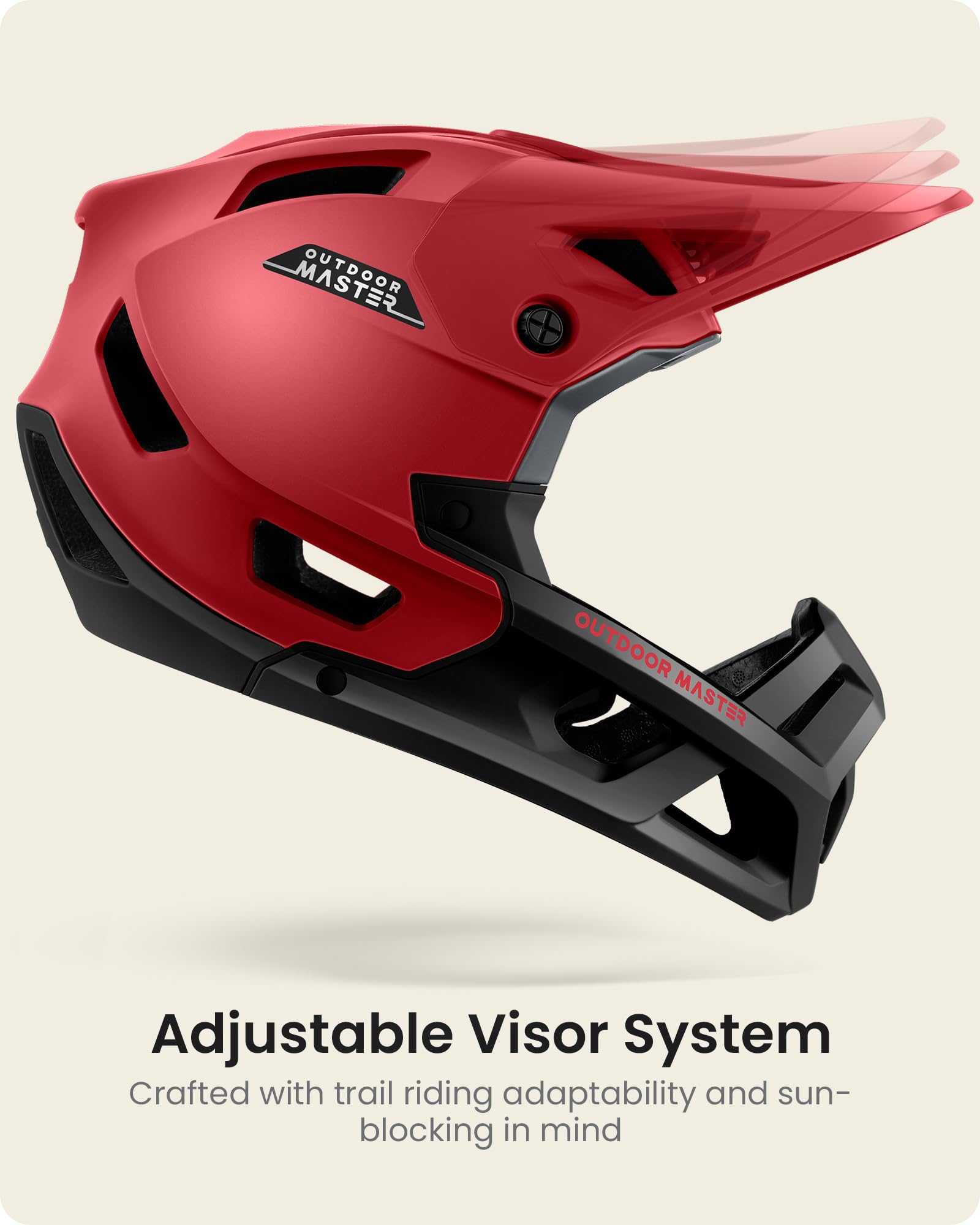 Foto 5 pulgar | Casco De Bicicleta De Montaña Outdoormaster Grizzly Flaming Red - Venta Internacional.
