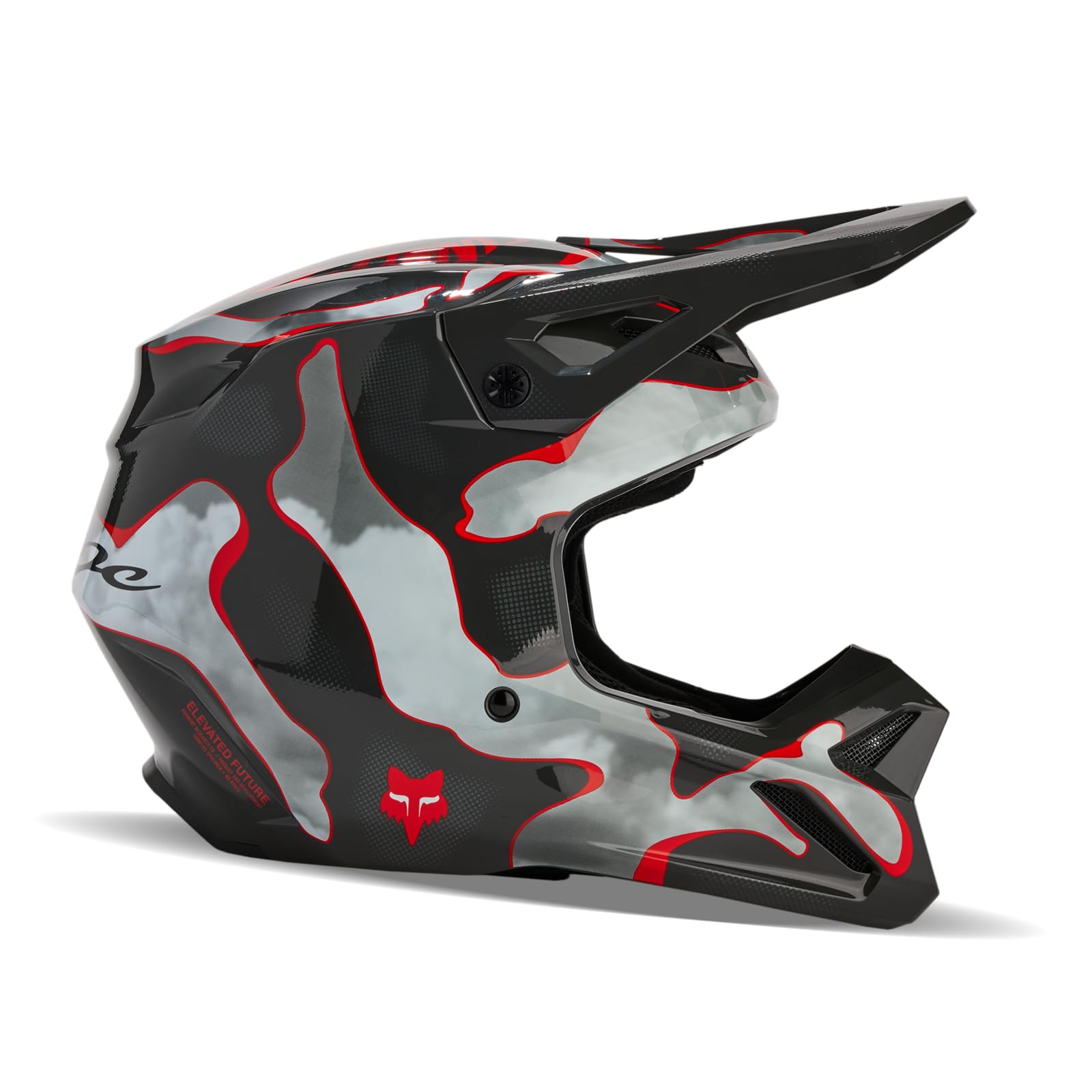 Foto 3 pulgar | Casco De Motocross Fox Racing V1 Atlas Gris/rojo (xl) - Venta Internacional.