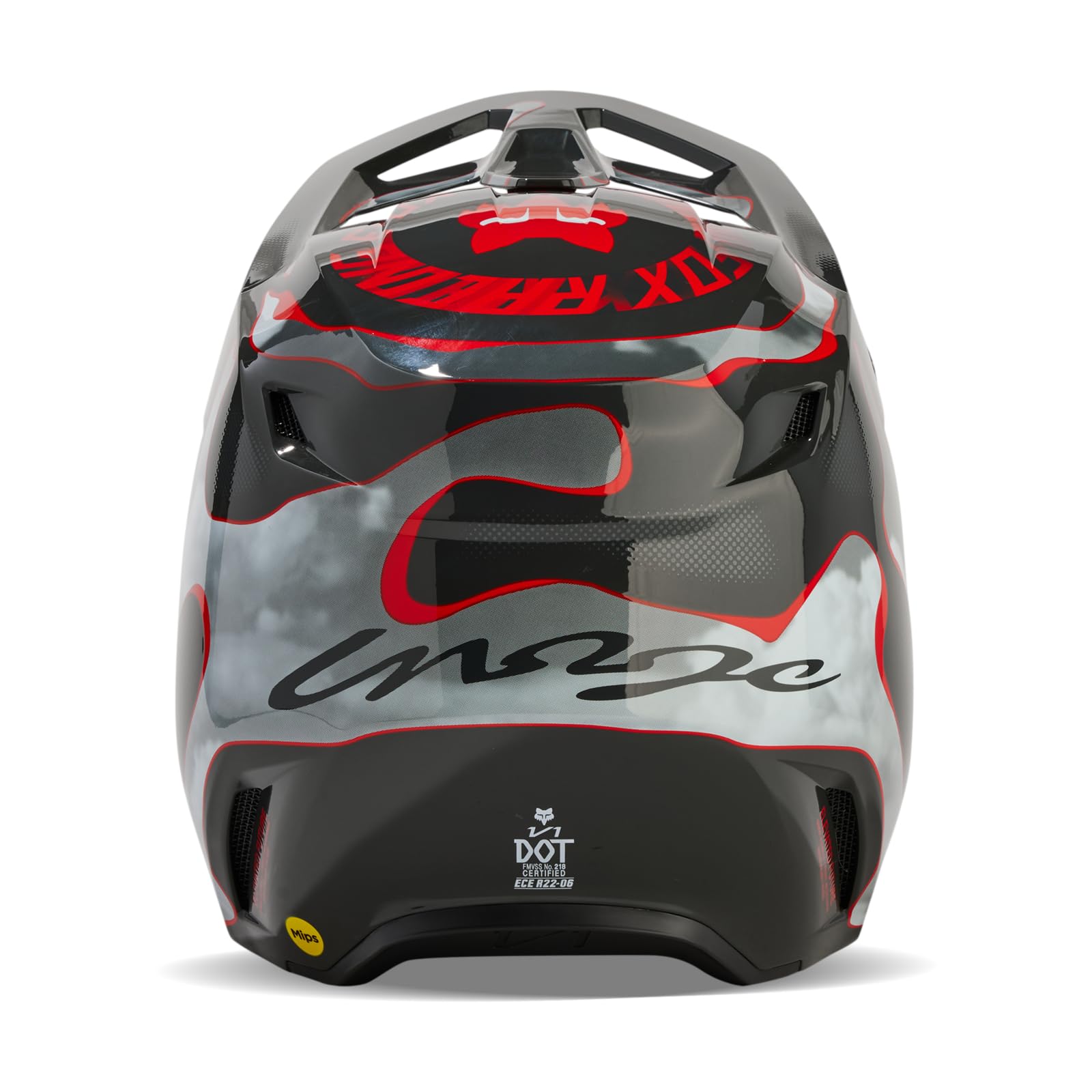 Foto 3 | Casco De Motocross Fox Racing V1 Atlas Gris/rojo (xl) - Venta Internacional.
