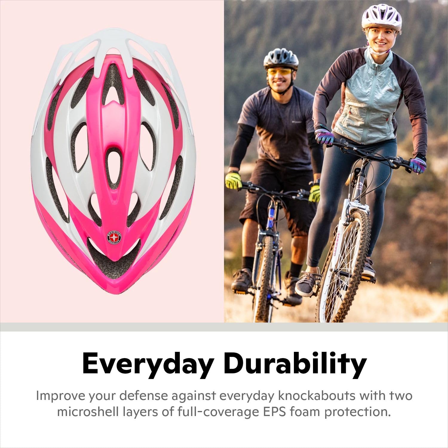Foto 6 pulgar | Casco De Bicicleta Schwinn Thrasher Para Hombre Y Mujer Adulto, Color Rosa Y Blanco - Venta Internacional.