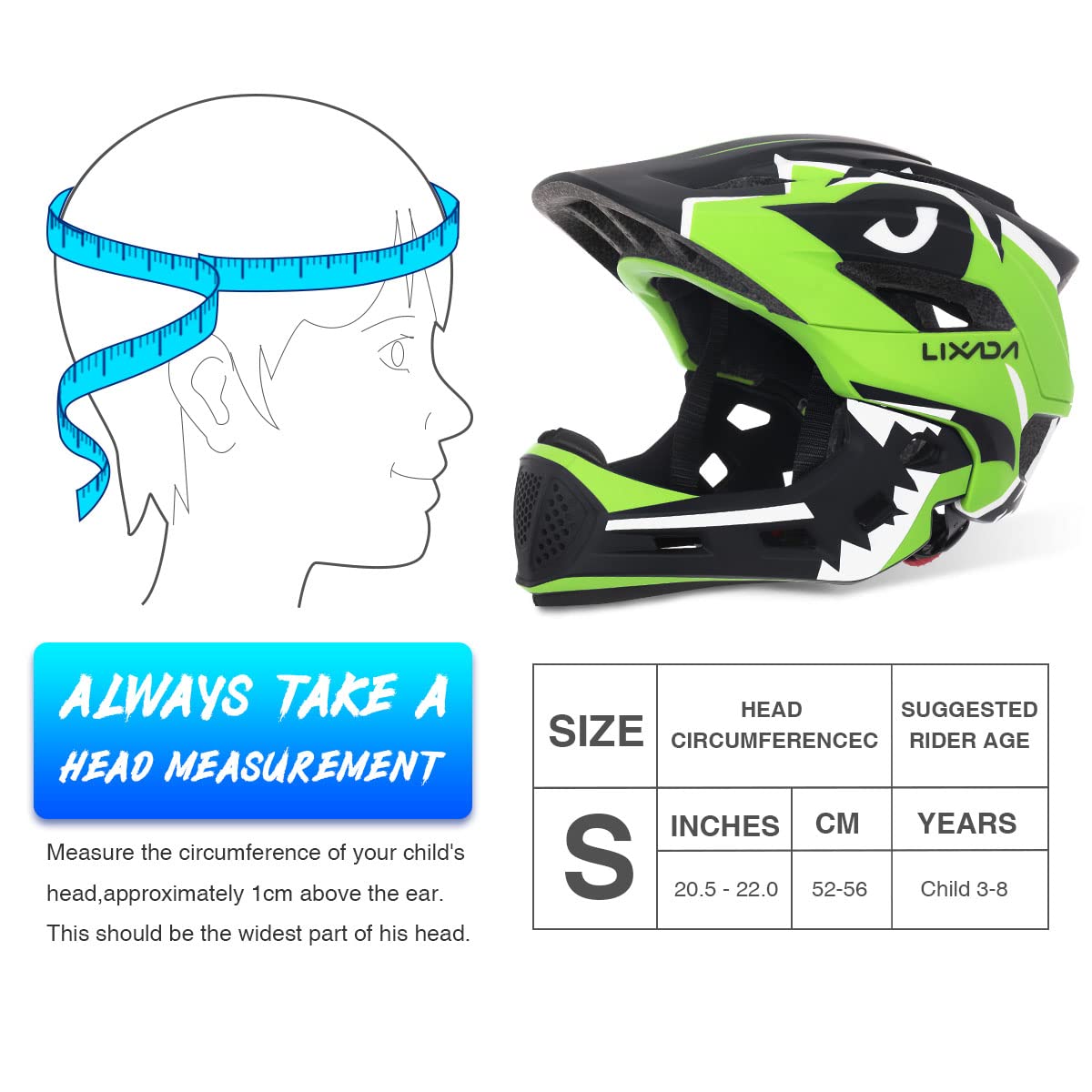 Foto 6 pulgar | Casco De Bicicleta Lixada Para Niños, Ajustable, Desmontable, Integral, Azul - Venta Internacional.