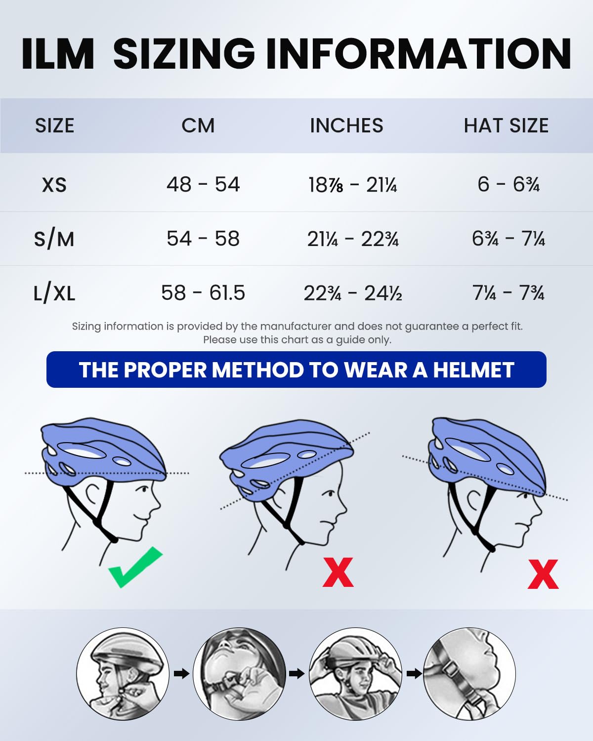Foto 7 pulgar | Casco De Bicicleta Ilm E3-10l Con Luz Led Recargable Por Usb, Color Blanco - Venta Internacional.