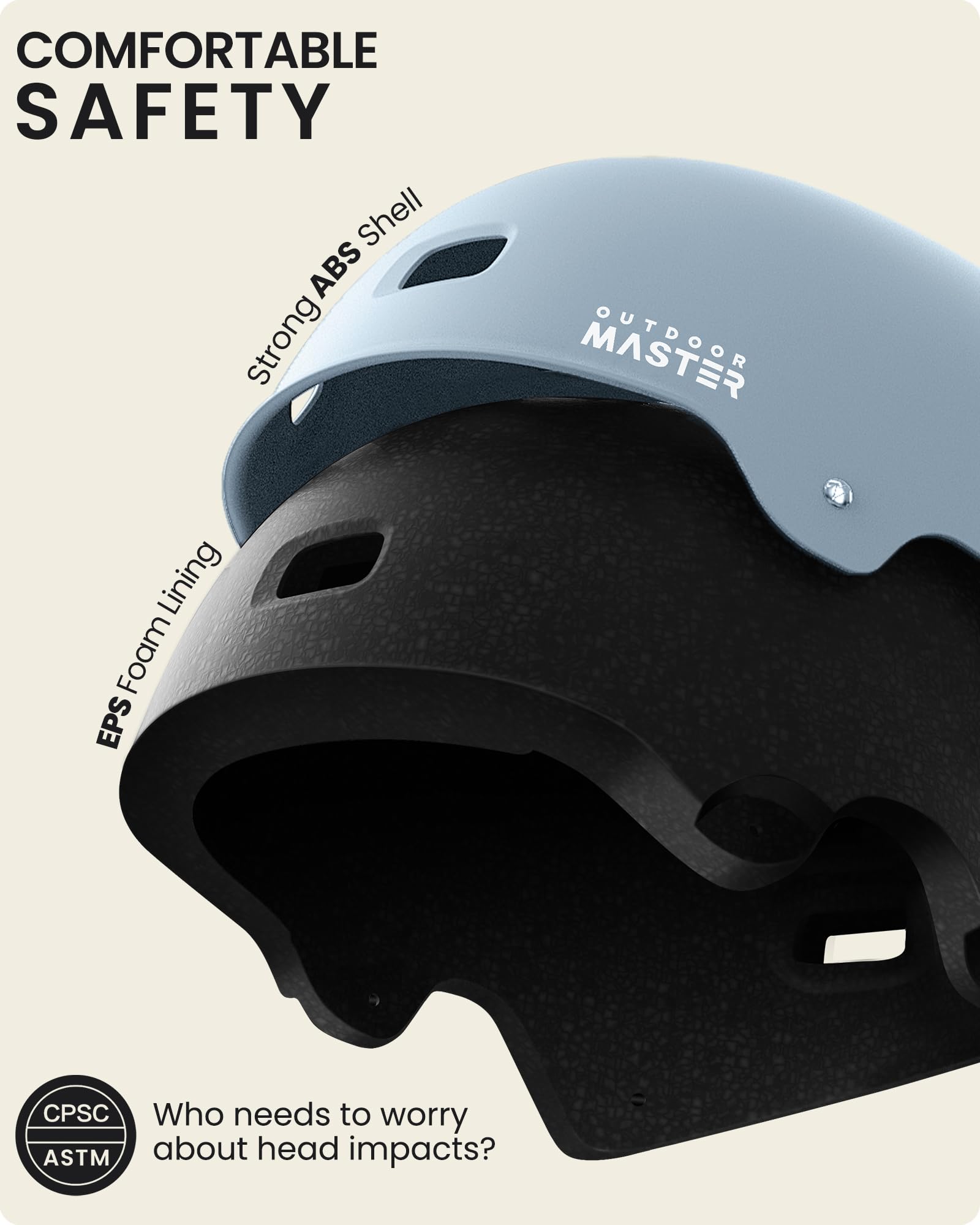 Foto 3 pulgar | Casco Outdoormaster Para Montar En Monopatín Para Niños Y Adultos - Venta Internacional.