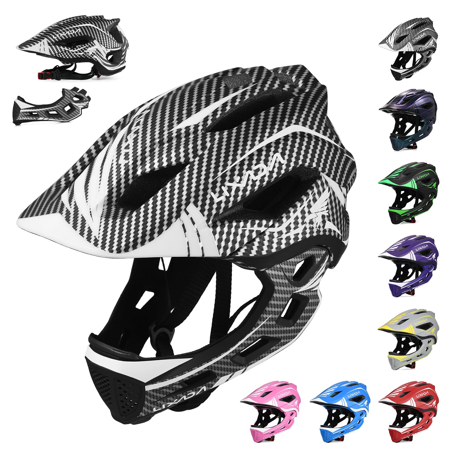 Foto 1 | Casco De Ciclismo Lixada Para Niños, Desmontable, De Cara Completa, De 52 A 58 Cm - Venta Internacional.