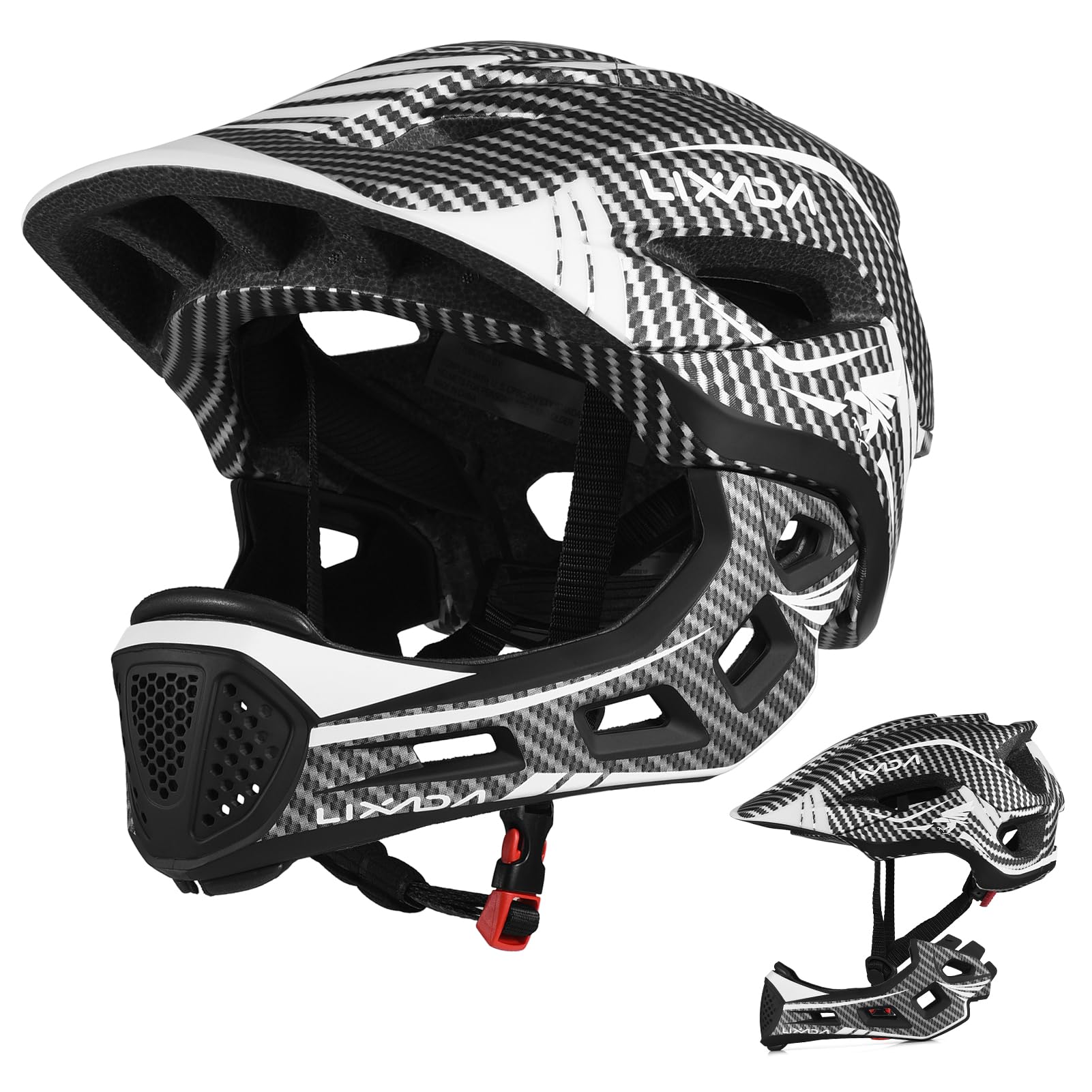 Foto 5 pulgar | Casco De Ciclismo Lixada Para Niños, Desmontable, De Cara Completa, De 52 A 58 Cm - Venta Internacional.