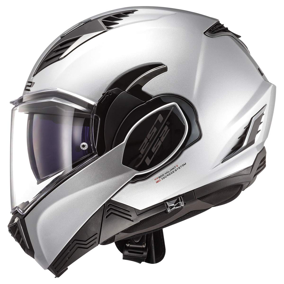 Foto 4 pulgar | Casco Modular Ls2 Valiant Ii Gloss Silver X-small - Venta Internacional.