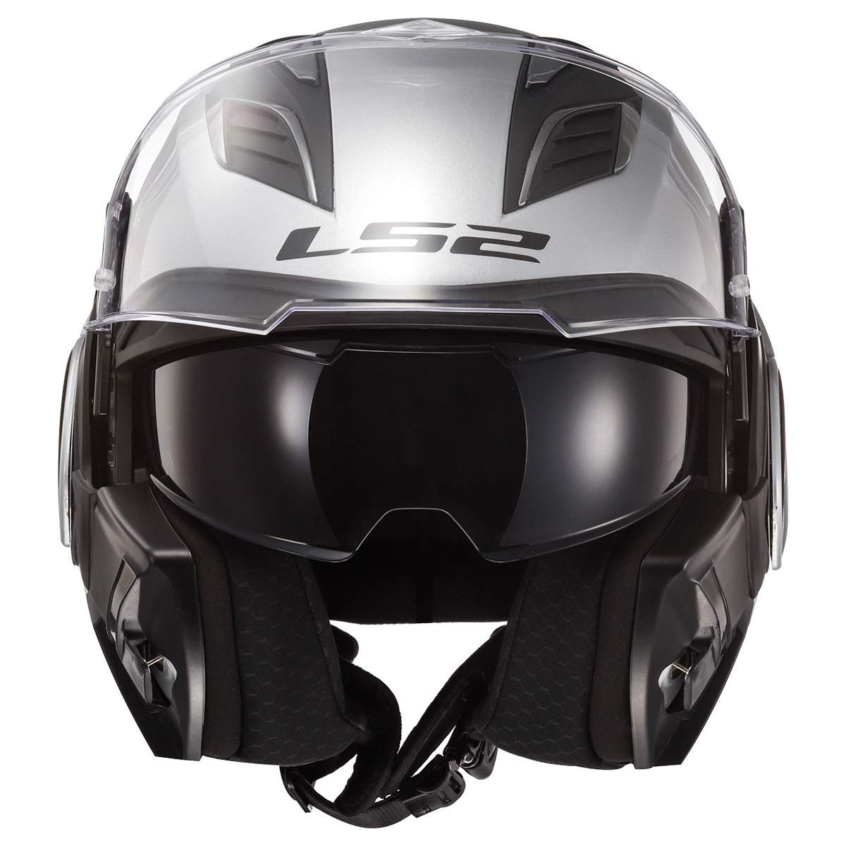 Foto 7 pulgar | Casco Modular Ls2 Valiant Ii Gloss Silver X-small - Venta Internacional.
