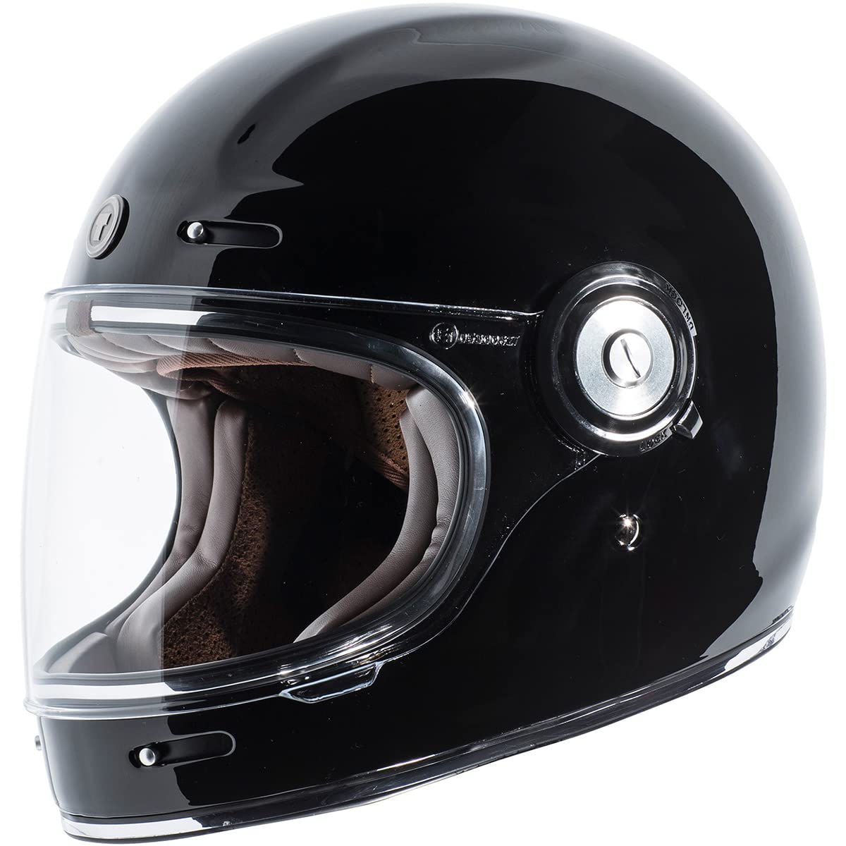 Foto 2 pulgar | Casco De Moto Torc T 105:24, Retro, Integral, Negro Brillante - Venta Internacional.