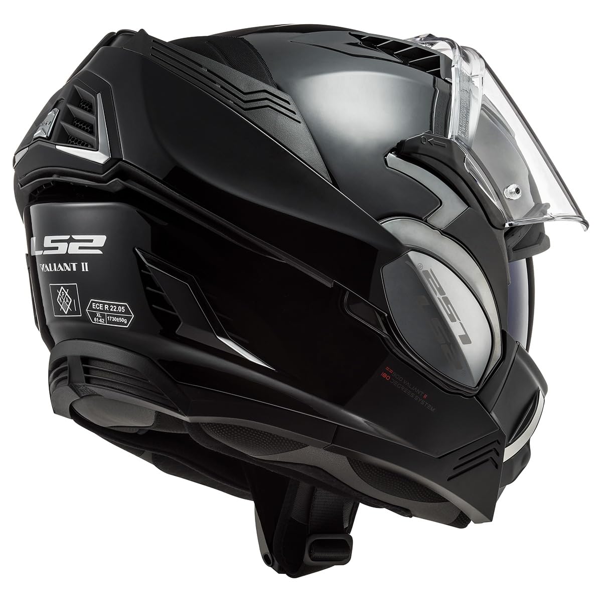 Foto 7 | Casco Modular Ls2 Valiant Ii Gloss Blackout X-small - Venta Internacional.
