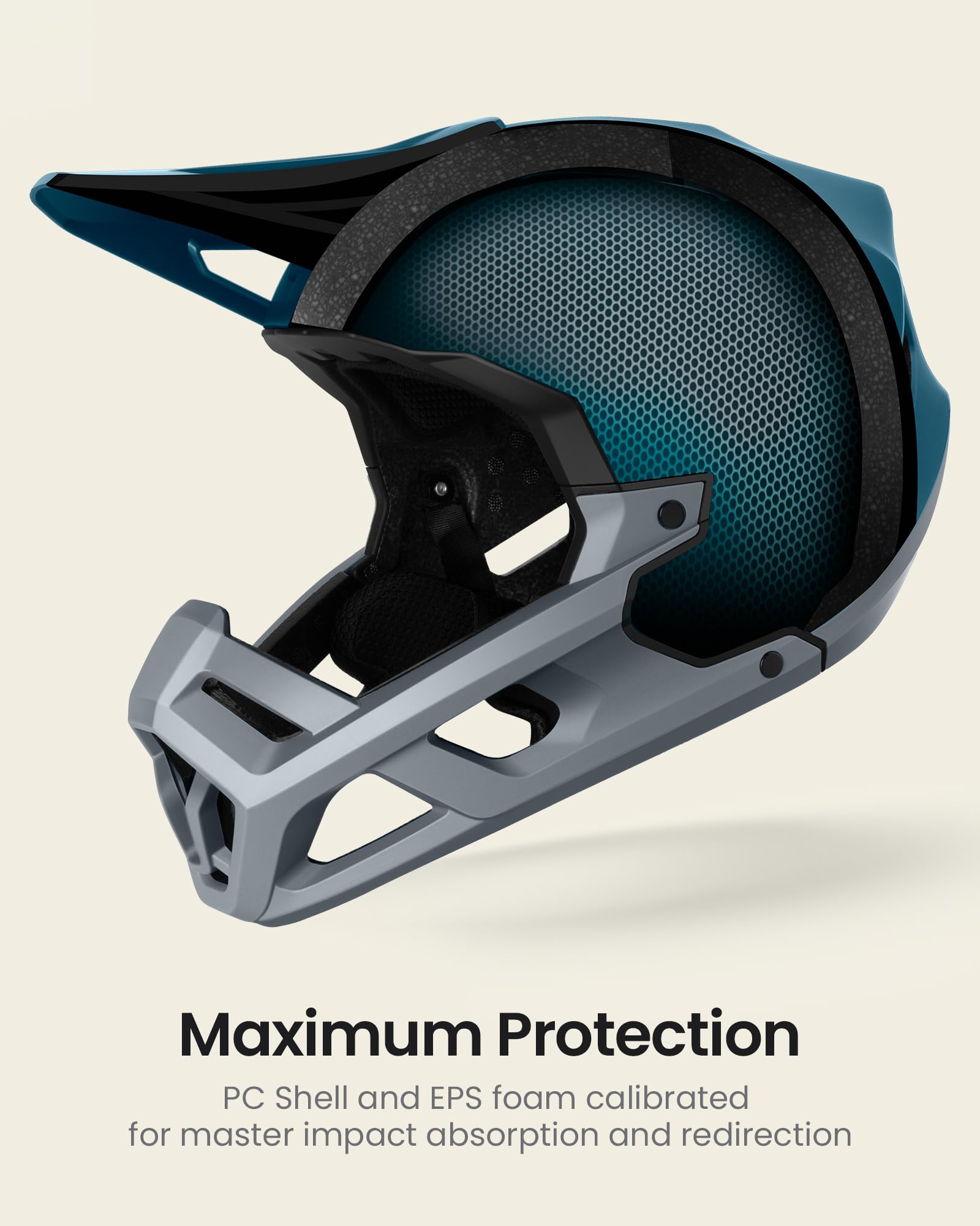Foto 3 pulgar | Casco Para Bicicleta De Montaña Outdoormaster Grizzly Azure Blue M - Venta Internacional.