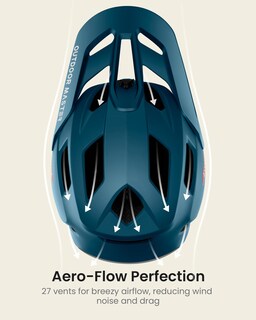 Foto 3 | Casco Para Bicicleta De Montaña Outdoormaster Grizzly Azure Blue M - Venta Internacional.