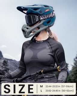 Foto 6 | Casco Para Bicicleta De Montaña Outdoormaster Grizzly Azure Blue M - Venta Internacional.