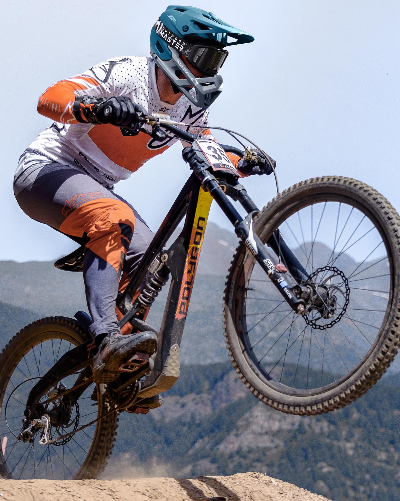 Foto 7 | Casco Para Bicicleta De Montaña Outdoormaster Grizzly Azure Blue M - Venta Internacional.