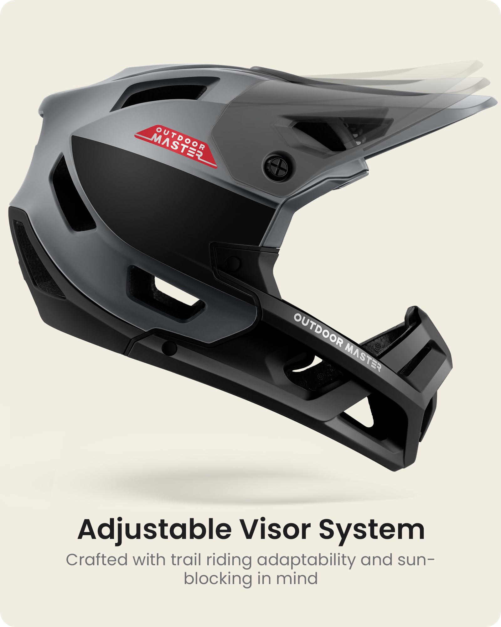 Foto 5 pulgar | Casco Para Bicicleta De Montaña Outdoormaster Grizzly Slate Grey - Venta Internacional.