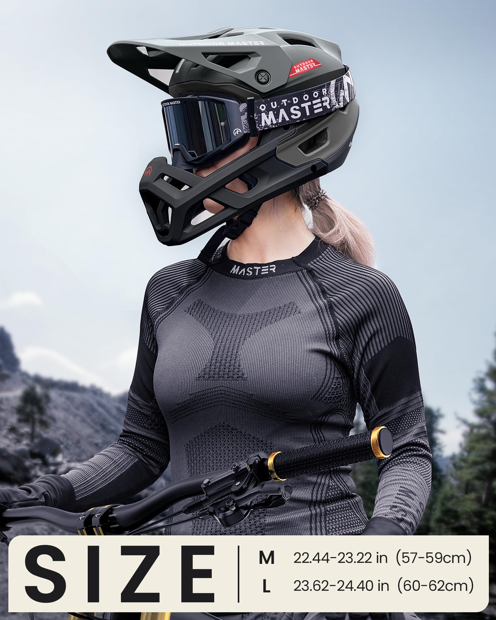 Foto 7 pulgar | Casco Para Bicicleta De Montaña Outdoormaster Grizzly Slate Grey - Venta Internacional.