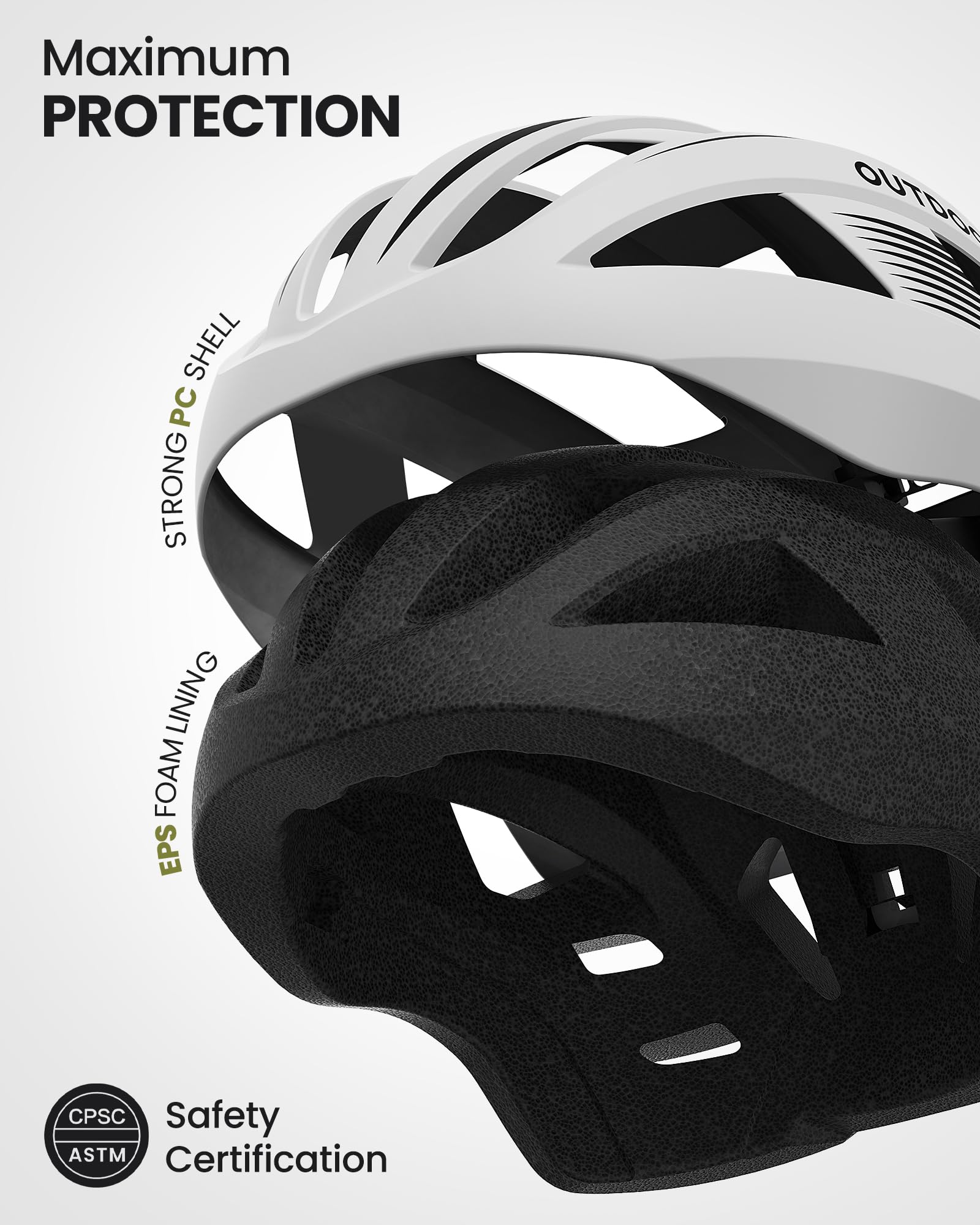 Foto 3 pulgar | Casco De Bicicleta Outdoormaster Mountain & Road Con Luz Y Gafas - Venta Internacional.