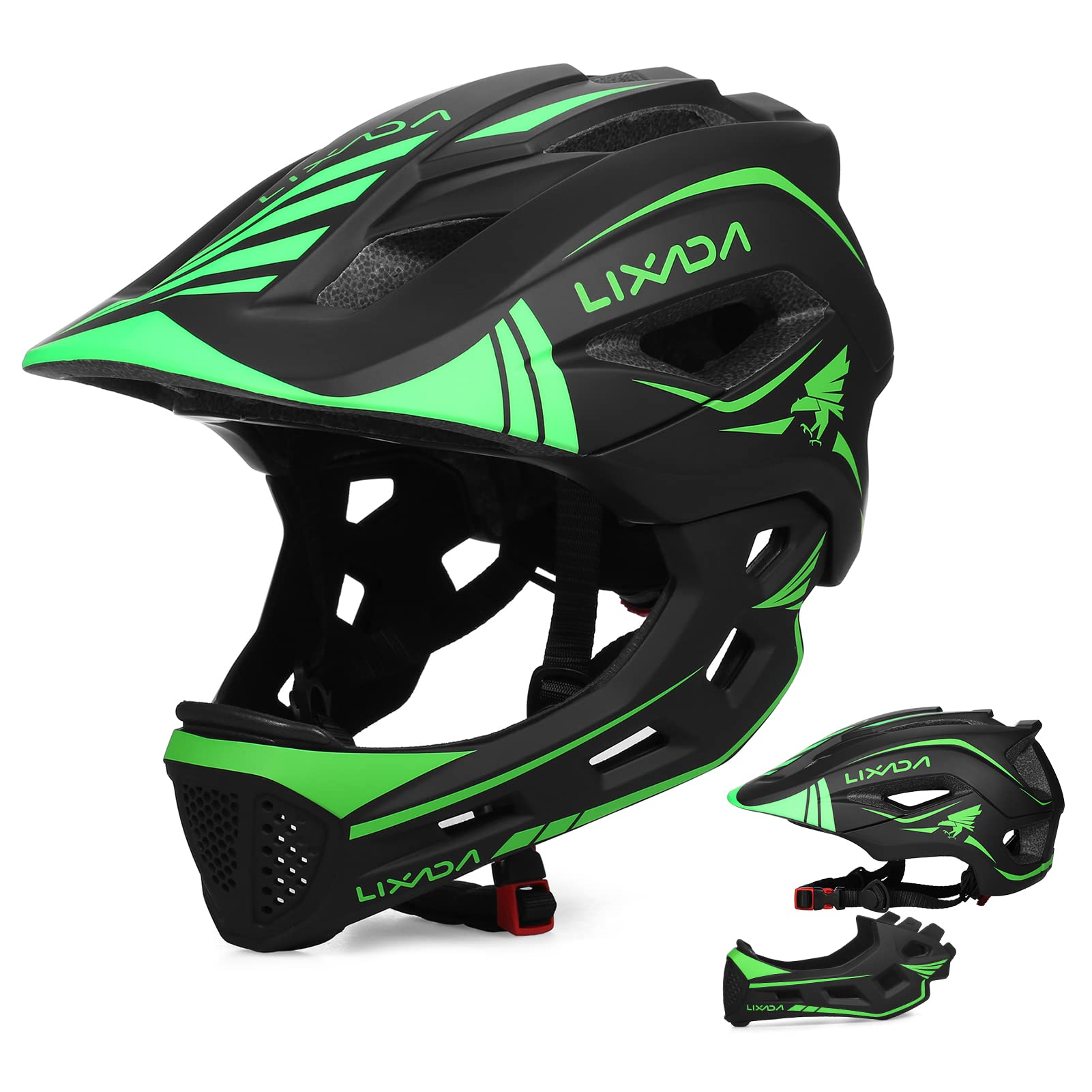 Foto 1 | Casco De Ciclismo Lixada Para Niños, Desmontable, De Cara Completa, De 52 A 58 Cm - Venta Internacional.