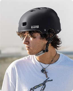 Foto 5 | Casco Outdoormaster Skateboard Cycling Negro M Para Niños - Venta Internacional.