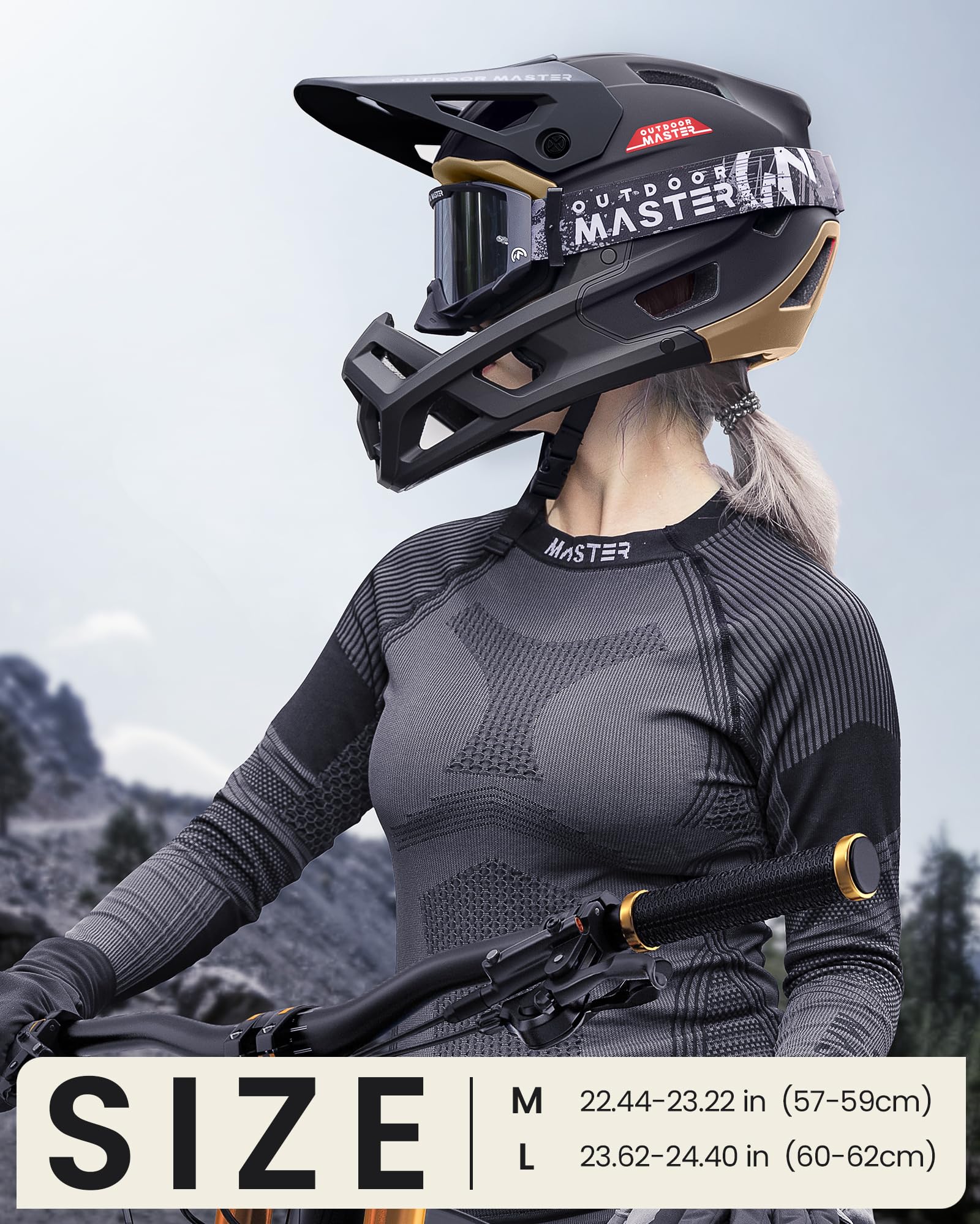 Foto 6 | Casco De Bicicleta De Montaña Outdoormaster Grizzly Meteorite Black - Venta Internacional.